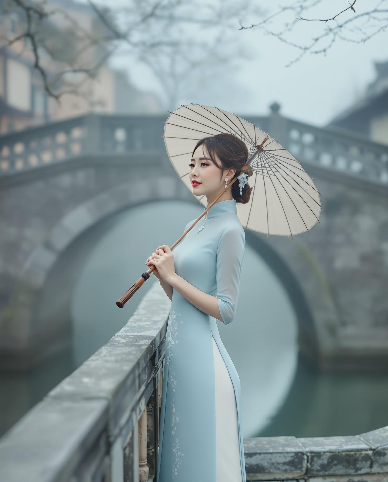 江南水乡的温婉倩影